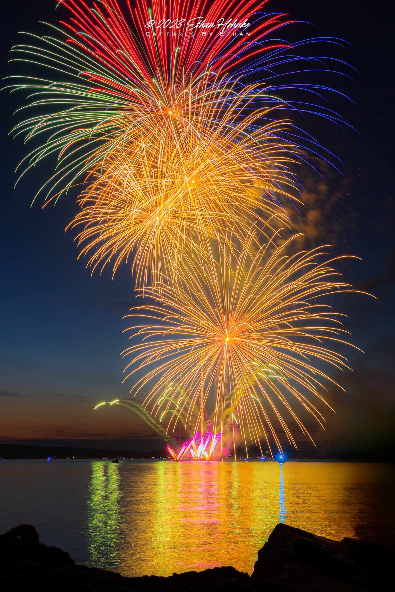Traverse City 4th of July Fireworks I (Portrait Orientation)