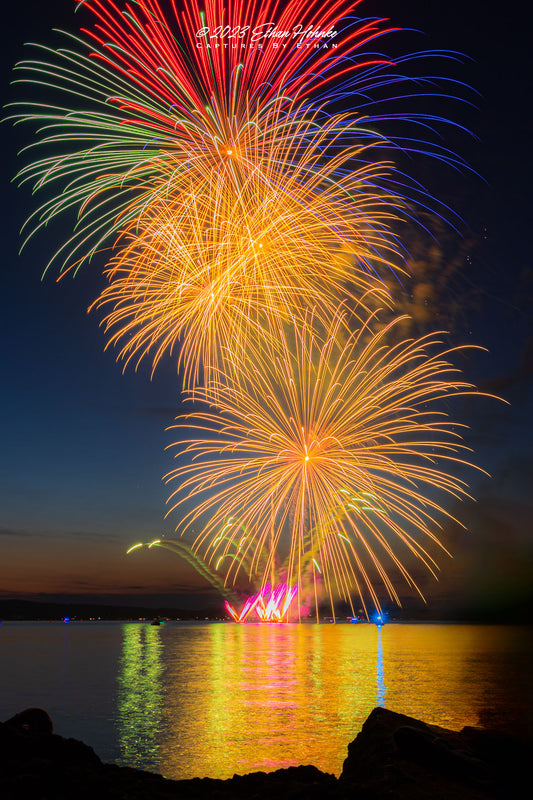 Traverse City 4th of July Fireworks I (Portrait Orientation)