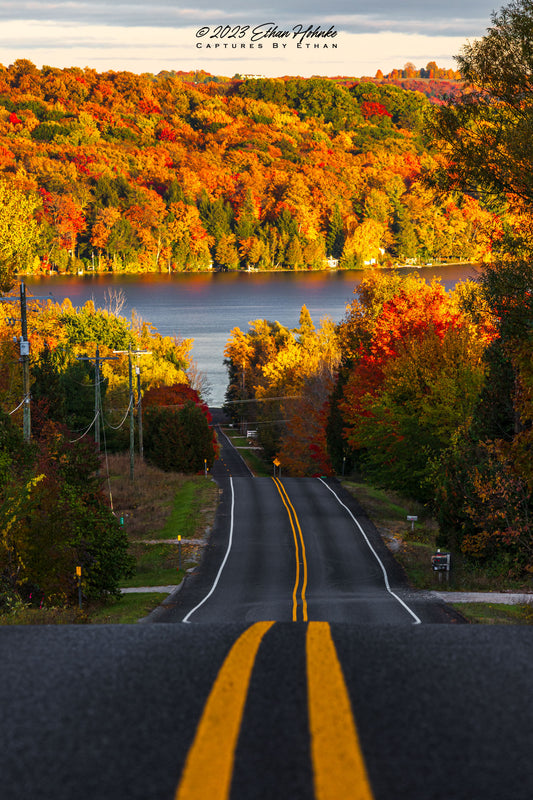 Color Tour in Leelanau, Hohnke Road Fall Color (Portrait Orientation)