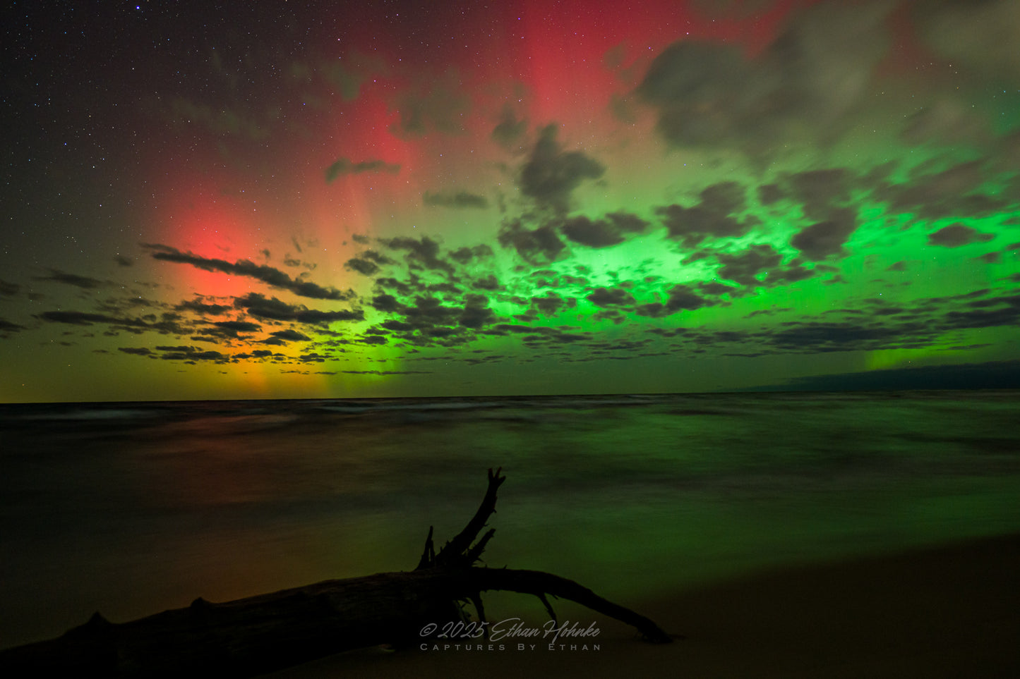 Lake Michigan Dreamscape of Rainbow of Aurora at Magoon Creek Natural Area