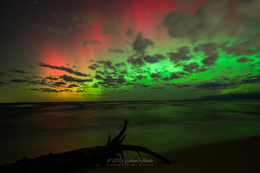 Lake Michigan Dreamscape of Rainbow of Aurora at Magoon Creek Natural Area