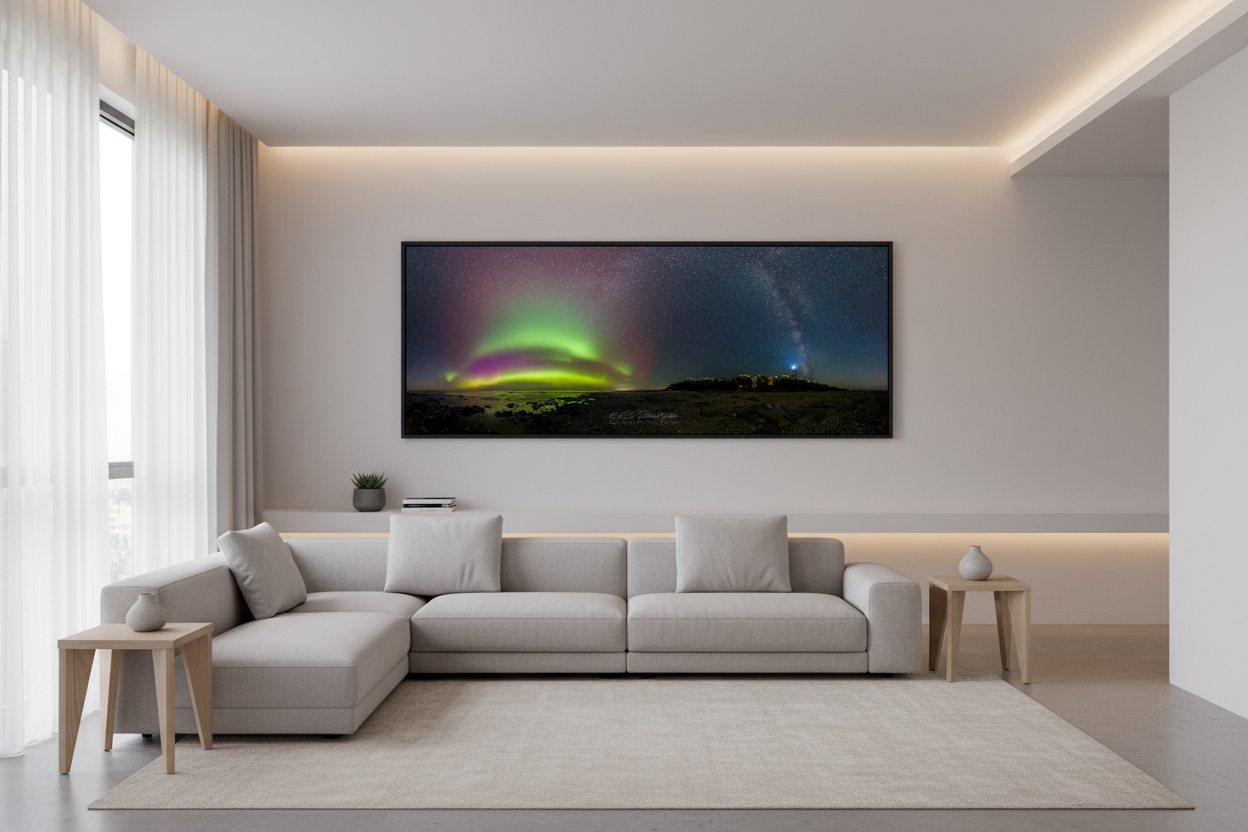 Aurora Panorama Room Mockup